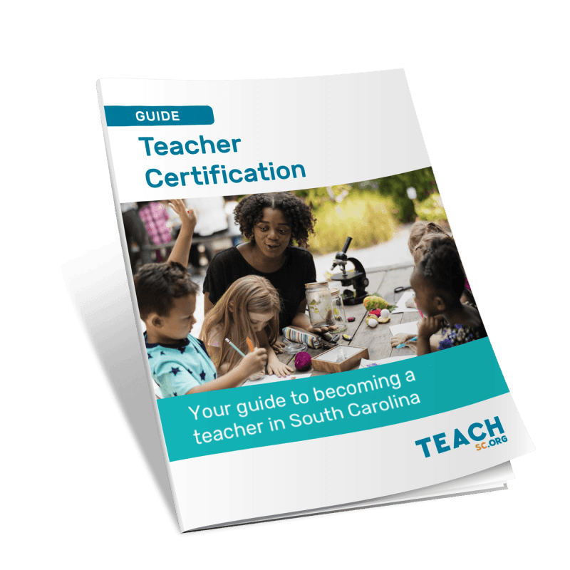 The cover of the TeachSC Teacher Certification Guide